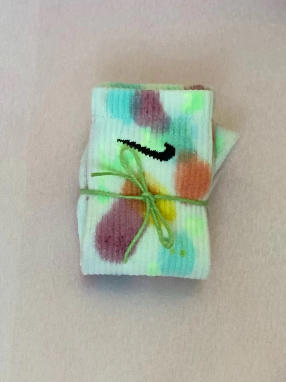 Dutch Iris Tie Dye Crew Socks Adult Medium